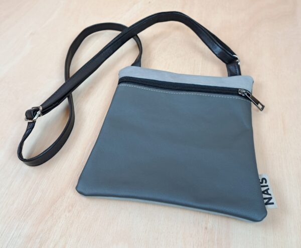 NAIS leather bag modern grijs & zwart