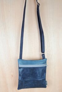 NAIS leather bag blauw