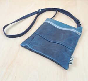 NAIS leather bag blauw