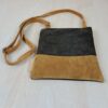 Leather bag donkergrijs & lichtbruin - Afbeelding 2