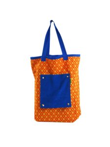 shopping bag NAIS oranje blauw