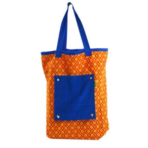 shopping bag NAIS oranje blauw
